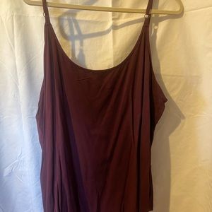 Loose Burgundy Tank Top